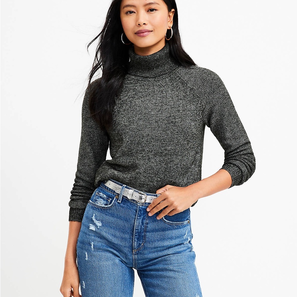 LOFT Stitchy Turtleneck Sweater NEW!